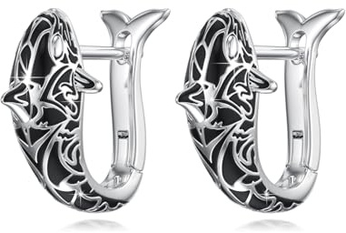 YueYuan Orca Creolen 925 Sterling Silber Meeres Ohrringe Tier Schmuck Weihnachten Geburtstag Jubiläum Schmuckgeschenk für Tochter Ehefrau Freundin Schwester Mutter