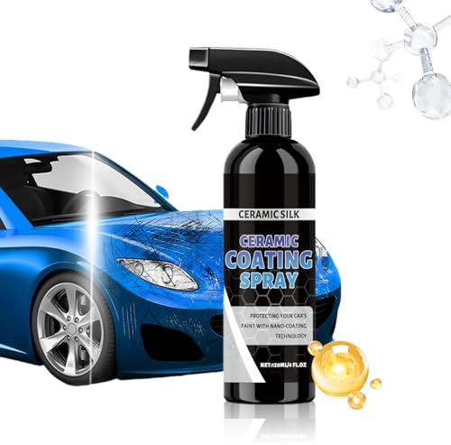 Tyinerc Revestimiento Cerámico para Coches - Aerosol Resistente A Arañazos De 120 Ml Para Vehículos - Agente De Recubrimiento Hidrofóbico Para Pintura Brillante | Para Parabrisas Faros Ruedas Y