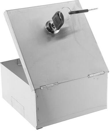 BIUDECO Boîtier de Protection Étanche Acier Inoxydable avec Serrure pour Prise Électrique Protection Antivol pour Prises Murales Intérieures et Extérieures Sécurisation Fiable pour Maison