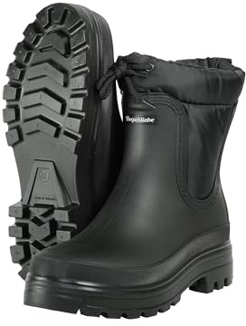 Regenliebe Damen Regenstiefel Cozy schwarz Halbschaft Gummistiefel Feel Good warm gefüttert
