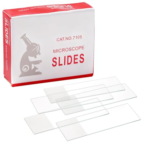 PATIKIL 250pcs Microscope Slides, 1x3 Inch 7105 Glass Slides Blank Kit Transparent for Microscope Laboratory Sample Observe