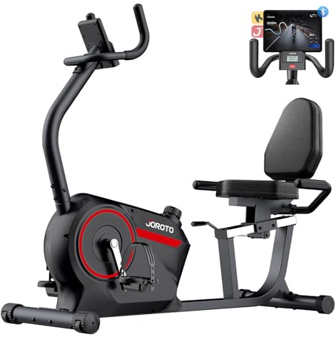 JOROTO JH30/JH30PRO Liegeergometer für Zuhause, Smart Bluetooth Magnetisches Liegefahrrad, Indoor Heimtrainer Ergometer bis 136KG Belastung, LCD Display, Verstellbarer Sitz für Cardio-Training