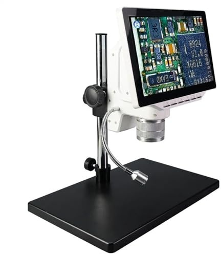 Microscope Zoom microscope electronic video microscope 10.6 inch HD LCD soldering microscope phone repair Magnifier + metal stand