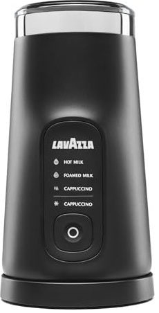 Lavazza, A Modo Mio MilkEasy Plus Electric Milk Frother | Ideal for Hot Milk, Cold Foam, Latte, Iced Coffee, Chocolate, Cappuccino, Multifunction Button, Magnetic Whisk, Easy Clean