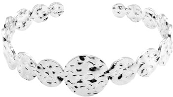 Heideman Armreif Damen Nerina Edelstahl gehämmert | Stapelbarer Bangle zum Kombinieren im Alltag - schöne Geschenkidee für beste Freundin, hautfreundlich, nickelfrei