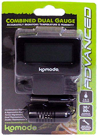 Komodo Advanced Combined Digital Thermometer and Hygrometer,Black