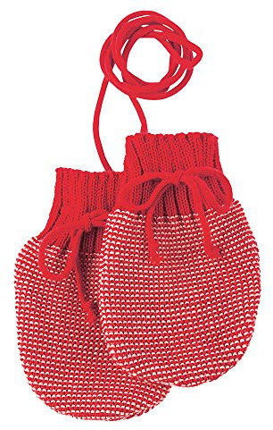 disana Baby Strick-Handschuhe Bio-Merinoschurwolle, Rot-Rose, Gr. 0