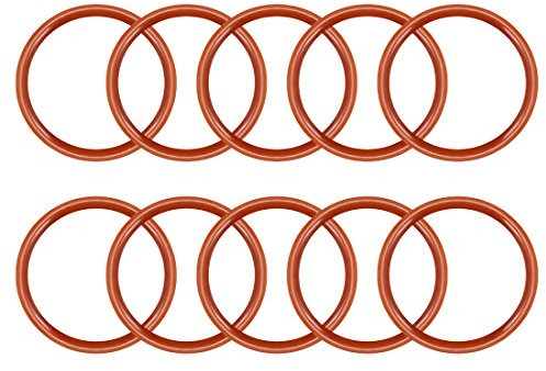 sourcingmap Silikon-O-Ring, 26 mm Außendurchmesser, 22,2 mm Innendurchmesser, 1,9 mm Breite, VMQ Dichtungsringe, rot, 10 Stück