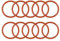 sourcingmap Silikon-O-Ring, 26 mm Außendurchmesser, 22,2 mm Innendurchmesser, 1,9 mm Breite, VMQ Dichtungsringe, rot, 10 Stück