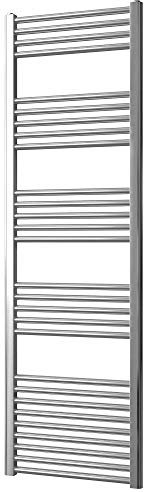 Greened House Chrome Straight Heated Towel Rail 500mm wide x 1600mm high Flat Central Heatingbathroom Towel Radiator