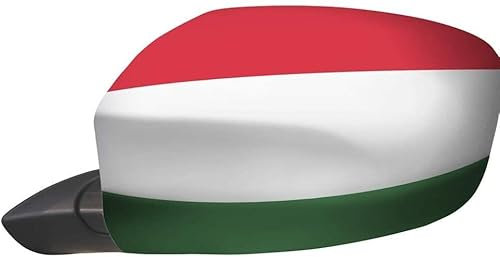 AZ FLAG AUSSENSPIEGEL Flagge UNGARN 2 stück - UNGARISCHE Autospiegelfahne - Spiegel Car Cover spezielle Auto
