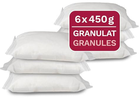 Universal Luftentfeuchter Nachfüllbeutel, 6 x 450 g Granulat im Vliesbeutel, geeignet für gängige Raumluftentfeuchter