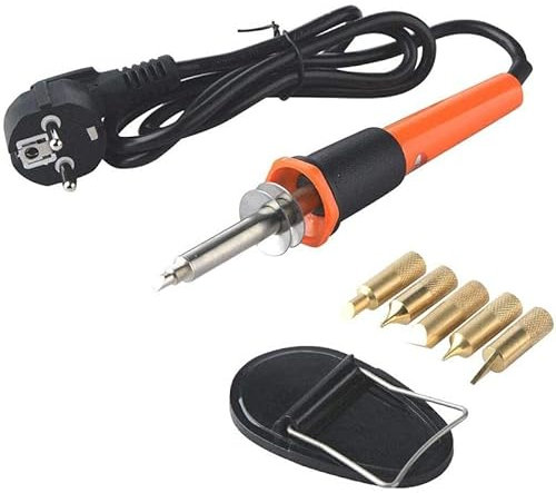Outletdel ocio Pirograbador de Madera 5 Puntas, Tipo Lapiz. 220v. Potencia 30w. Funcion Soldador de estaño