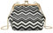 Umhängetasche Damen Clutch Mode Kleine Umhängetasche Für Frauen Abend Clutch Taschen Hasp Damen Handtasche Weiblich Stroh Strand Rattan Frauen Umhängetasche Schwarz