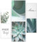 Papierschmiede® Mood Poster Set Green Love, Fertiges Bilder Set mit Rahmen (Holz, weiß), Wohnzimmer Deko Schlafzimmer, 2x DIN A3 und 4x DIN A4, Eukalyptus Agave Aloe Vera Grün