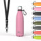 Daikoku - Bouteille Thermique en Acier Inoxydable 500 ML |Boissons Chaudes pendant 12 Heures et Froides pendant 24 Heures |Sécuritaire et Saine |Pour la Randonnée, la Salle de Sport, le Bureau | Rose