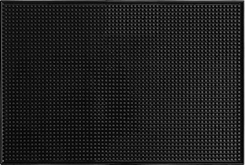 Tapis d'égouttoir Tapis Anti-gouttes en Silicone Tapis de Bar en Caoutchouc Antidérapant Grand Noir pour l'évier étagère Barista Accessoires (45x30cm)