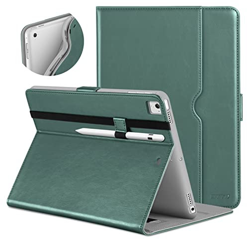 DTTO Funda para iPad de 9.7 pulgadas, 5ª/6ª generación 2018/2017 con soporte para Apple Pencil de 9.7 pulgadas, también compatible con iPad Pro 9.7/Air 2/Air, color verde medianoche