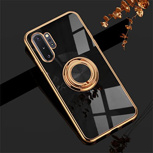 Einaily Hülle für Samsung Galaxy Note 10 Plus Handyhülle, Galaxy Note 10 Plus Schutzhülle Ultradünnes magnetische KFZ-Halterung mit 360-Grad Finger-Halter Schale Bumper Case Cover Galaxy Note 10 Plus