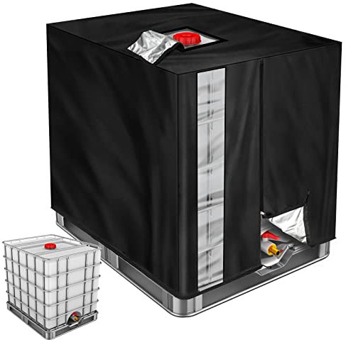 oumuik IBC Tank Abdeckung, Upgrade 420D IBC Abdeckplane für Wassertank 1000L / IBC Container Anti-UV Schutzhülle IBC Tank Cover Verdickte Version