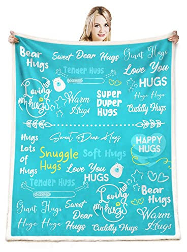 CYREKUD Hug Blanket, Get Well Soon Geschenke für Frauen, Inspirierende Decke, Besserung, Weiche Umarmung, Geschenkdecke für Sofa, Couch, Weihnachten, 127x152.4 cm