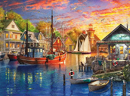 Buffalo Games - Dusk at The Harbor - 1000 Teile Puzzle