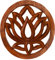 GURU SHOP Geschnitztes Wandbild Deko Wandrelief, Untersetzer - Lotus 20cm, Braun, 20x20x2 cm, Masken & Wandschmuck