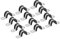 sourcing map 12Pcs 20mm(25/32) Cable Clamp, Rubber Pipe Strap Rubber Cushioned 304 Stainless Steel Hose Clamp U Shape Metal Clamp Tube Holder for Tube Pipe Wire