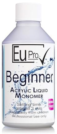 EMA Clear Beginner Acrylic Nail Liquid Monomer 250ml salon nails MMA Free