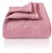 LAYNENBURG Copriletto in mussola Premium 220 x 240 cm XXL - 100% cotone - coperta in cotone extra morbida come coperta accogliente, copriletto, copridivano, copridivano (rosa antico)