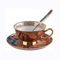 HUAMu Vintage Barock Porzellan Kaffeetasse Teetasse mit Untertasse und Löffel 220ml