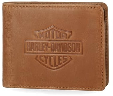 Harley Davidson Portafoglio da uomo in pelle con blocco RFID