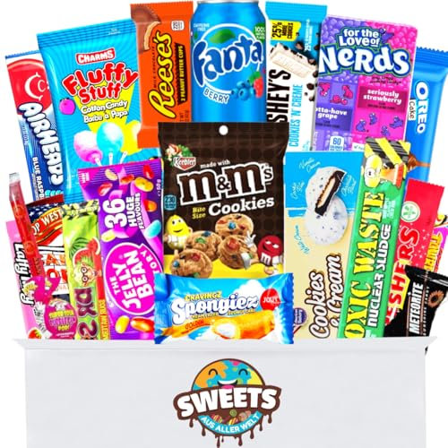 Amerikanische Süßigkeiten Box mit 24 Snacks – Süßigkeiten aus aller Welt - American Candy Box – Sweets Süssigkeiten Box aus Amerika