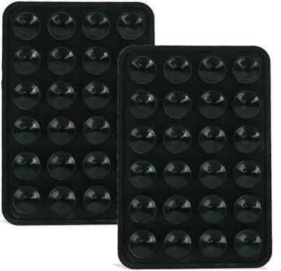 Morocket 2 Pezzi Ventosa per Telefono, Ventosa Cellulare Custodie per Telefono in Silicone, Supporto Telefono con Ventosa, Multiuso Autoadesivo Cover Ventosa per Selfie, Creazione di Contenuti (Nero)