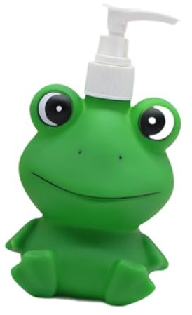 perfk Seifenspender Bad Lustiger, 300 ml, Leere, Nachfüllbare Pumpflasche Seifenspender für Erwachsene, Kinder,Badezimmergeschenk, Frosch
