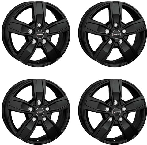 4x AUTEC Felgen Alufelgen QUANTRO 6.5x16 ET66 5x130 Schwarz matt kompatibel mit Fiat Ducato