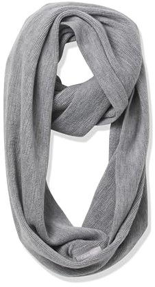 Calvin Klein Superweicher Damen-Schal für kaltes Wetter, langlebig, Infinity Loop Schal, Heather Mid Grey, Einheitsgröße
