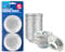 HOMESHOPA Aluminium Foil Pie Trays Muffin Cases Cake Tins, 64Pk Small Silver Cupcake Cases for Foil Pudding Dishes, Basins Pancake Bun Cases, Baking Moi Moi, Muffin, Egg Tart