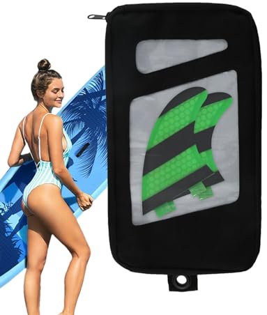 Surfboard Fin Case, Surf Fins Reisetasche, Surfflossenhalter, Tragbare Tragetasche, wasserdichter Aufbewahrungsorganisator, große Tasche für Surfflossen, Flossenetui zum Surfen auf Reisen