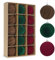 Miaikoe 15 Pcs Velvet Christmas Balls Hanging Ornaments Set, Pre-tied Shatterproof Plastic Flocked Christmas Balls Xmas Decorations Festival Holiday Party Decor (Brown,Red,Green,8CM)
