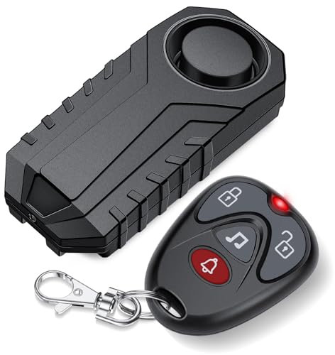 ZEXMTE Alarme de vélo avec télécommande, 113 dB sans fil, anti-vol, détecteur de mouvement, système d'alarme de sécurité pour véhicule, remorque de vélo, moto