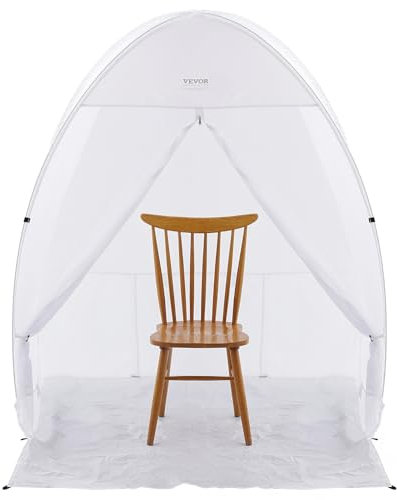 VEVOR Abri de Peinture en Aérosol Portable, Tente de Peinture 152x152x178 cm, Cabine de Peinture avec Plancher Intégré, Fenêtre d'Échappement et Sac de Rangement, pour Pulvérisation de Peinture Meuble