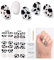 Semi Cured Gel Nail Strips, 28 pcs Gel Nail Strips Work with Any UV Lamp, Long Lasting Gel Nail Stickers Full Nail Wraps, Salon Quality, Easy to Apply(Cow Black White)