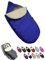 Fußsack für Babyschale [Winterfußsack] für Kinderautositz Gruppe 0+ und Kinderwagenschale 3-Punkt- und 5-Punkt-Gurtsystem universal Lammwolle Sitzauflage verstellbar (blau)