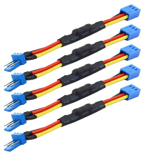 WASTEBIN 12 cm/4.7 CPU Fan Noise Resistor Cable Speed Reducer 3 Pin Maschio a Femmina Connettore Per PC Per Case Fan 5Pieces