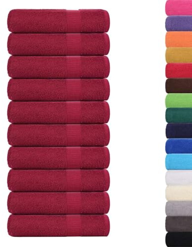 vidaXL Handtücher FROGN 10 STK. Bordeaux 50x100 cm 360 g/m²