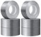 wowspeed 6 Rollen Panzertape extra stark, 5cm x 25m - Wasserdichtes Reparaturband für Innen & Außen Gewebeverstärktes, Klebeband Handreißbar für Verbinden Abdichten Bündeln(Grau)