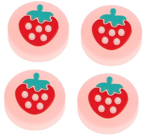 CHILDWEET 4stücke Switch-Controller-schutzhülle Daumen-Stick-Griffe Kratzfestes Silikon Controller-Spitze Schutz Ersatz Joy Thumb Push-Pull-kippknopf Spielkappe Gitarren-Touch-Taste