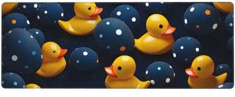 Large Mouse Mat 800x300x3mm Gaming Mouse Pad 3D Yellow Duck Office Desk Mat, Improved Precision and Speed