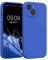 kwmobile Handyhülle kompatibel mit Apple iPhone 15 Hülle - gummierte Handy Case aus Silikon in Baltik Blau